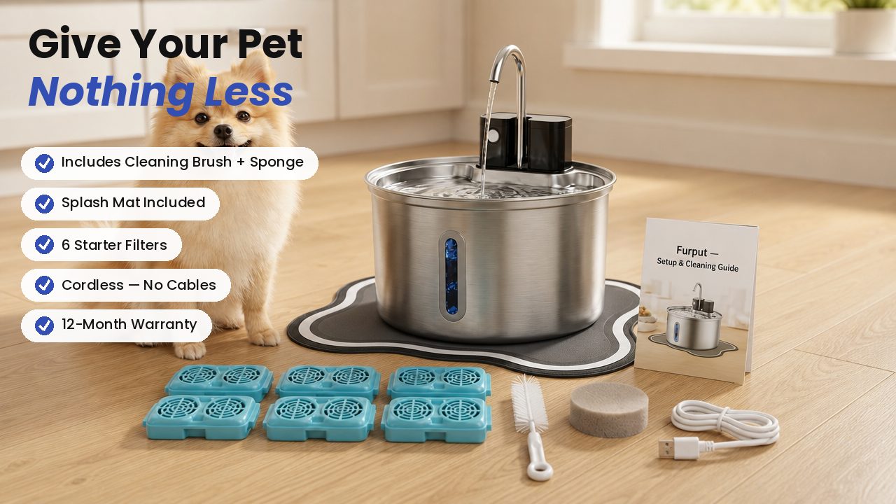 The Pet Fountain Care Set — what's in the box