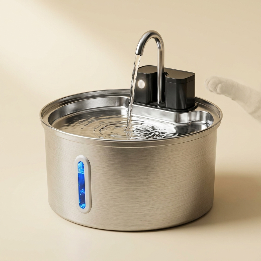 Sensor mode – water starts when pet approaches